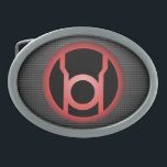 Rotes Laternengürtel Ovale Gürtelschnalle<br><div class="desc">Inspiriert durch das Laternenspektrum aus DC-Comicen</div>