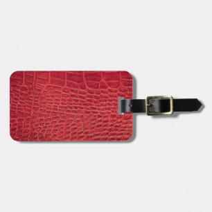 Rotes Leder des Imitats Alligator Gepäckanhänger