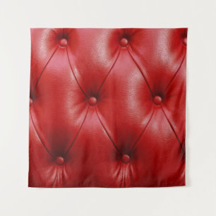 Rotes Leder: Eleganz der Stilelemente. Wandteppich
