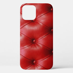 Rotes Leder: Eleganz des Polstermusters. Case-Mate iPhone Hülle