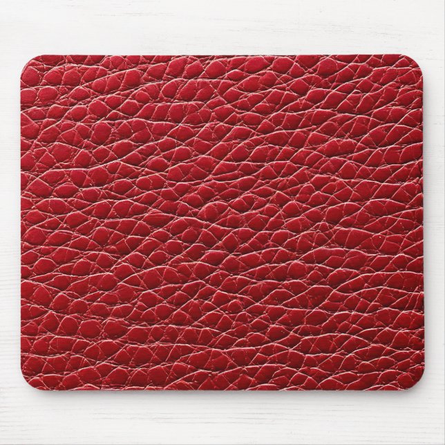 rotes Leder Muster Mousepad (Vorne)
