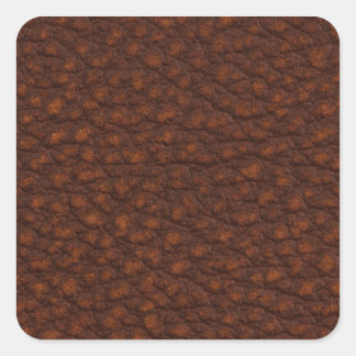 Rotes Leder Quadratischer Aufkleber