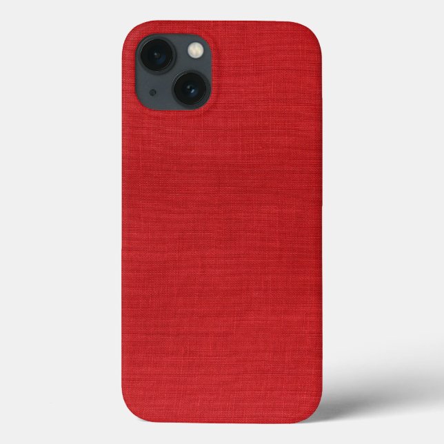 Rotes Leinenbeschaffenheits-Foto Case-Mate iPhone Hülle (Rückseite)