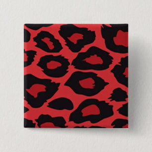 Rotes Leopard-Button Button