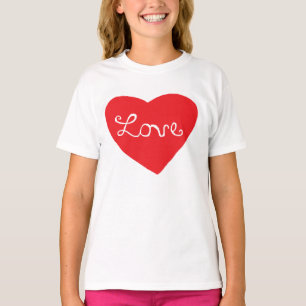 Rotes Liebe-Herz T-Shirt