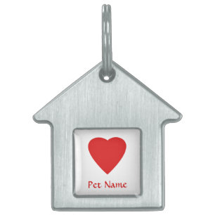 Rotes Liebe-Herz Tiermarke