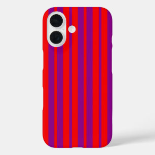 Rotes Lila Stilmuster Muster iPhone 16 Hülle