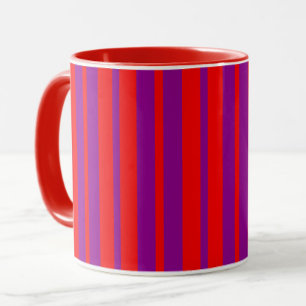 Rotes Lila Stilmuster Muster Tasse