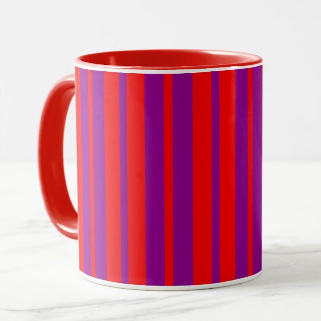 Rotes Lila Stilmuster Muster Tasse (Von Creator hochgeladen)