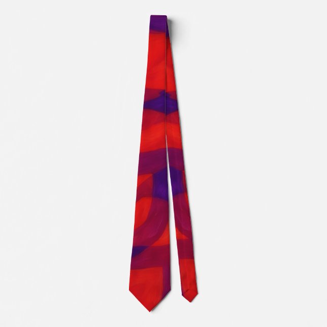 Rotes Lila und Blaues Cooles Halstuch Krawatte (Vorderseite)
