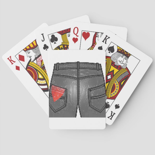 Rotes linkes Tuch Spielkarten (Rückseite)