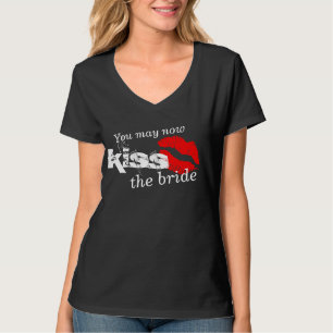 Rotes LippenstiftkußhennenachtBachelorette T-Stück T-Shirt