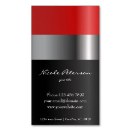 Rotes lipstik - Make-up - magnetische Visitenkarte