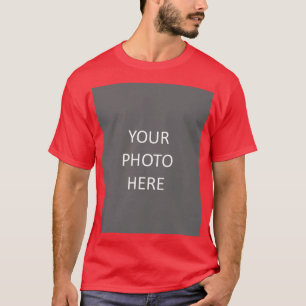 Rotes Logo für das Bild des Fotos hinzufügen T-Shirt
