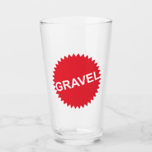 Rotes Logo für Kegelradfahren Glas