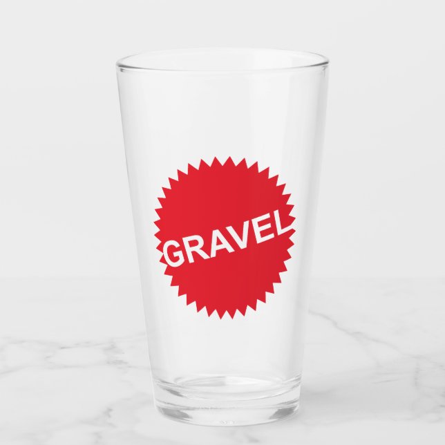 Rotes Logo für Kegelradfahren Glas (Vorderseite)