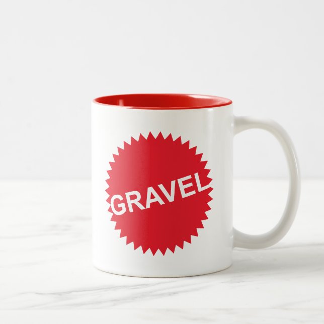 Rotes Logo für Kegelradfahren Zweifarbige Tasse (Rechts)