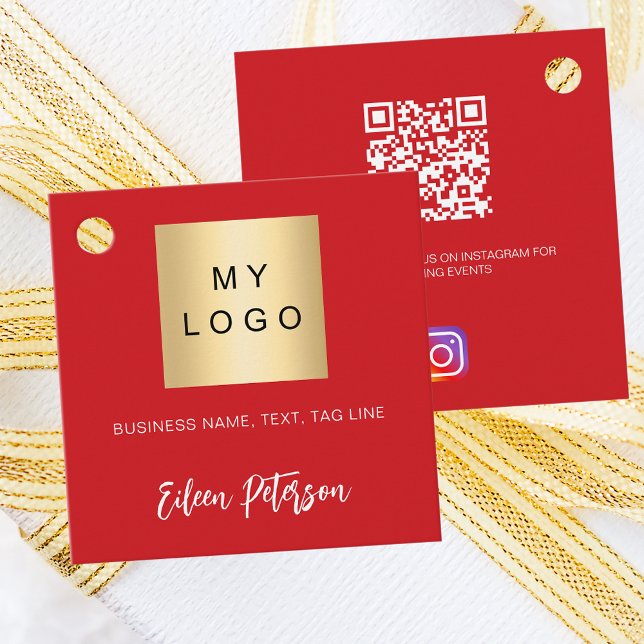 Rotes Logo QR Instagram-Code hängen Tag Geschenkanhänger (Von Creator hochgeladen)