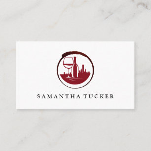 Rotes Logo von Wine City Weinberg Anwesen Weinke Visitenkarte