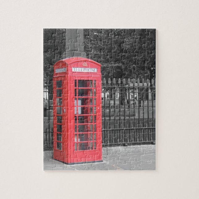 Rotes London Phonebox Puzzle (Vertikal)