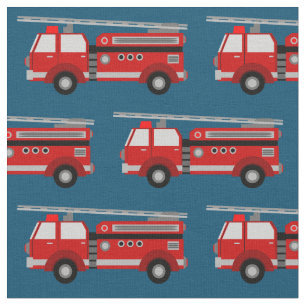 Rotes Löschfahrzeug-Blau-Gewebe Stoff