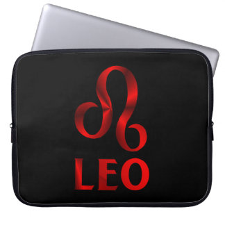 Rotes Löwe-Horoskop-Symbol Laptopschutzhülle