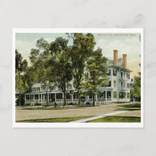Rotes Löwen Gasthof, Stockbridge, MA 1909 Vintage Postkarte