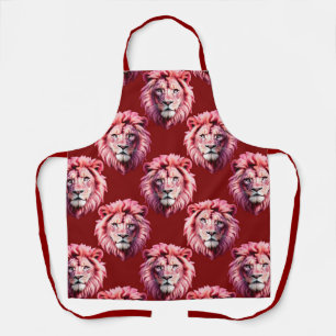 Rotes Löwenkopf-Design  Schürze