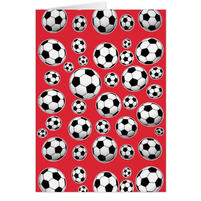 Rotes lustiges Fußball-Muster (Vorne)