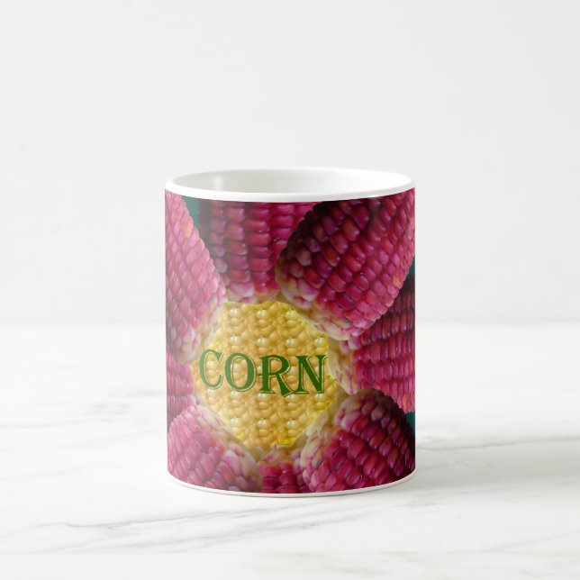 Rotes Maismuster Tasse (Mittel)