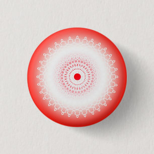 Rotes Mandala Button