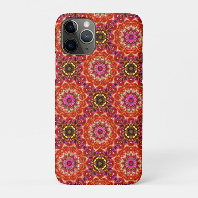 Rotes MANDALA  Case-Mate iPhone Hülle (Rückseite)