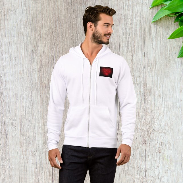 Rotes Mandala Herz Romantisches Boho Muster Hoodie (Von Creator hochgeladen)