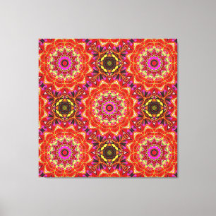 Rotes MANDALA Leinwanddruck