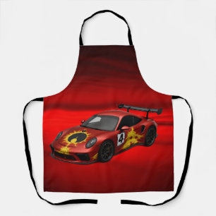 Rotes Mandelbrot-Rennwagen Schürze