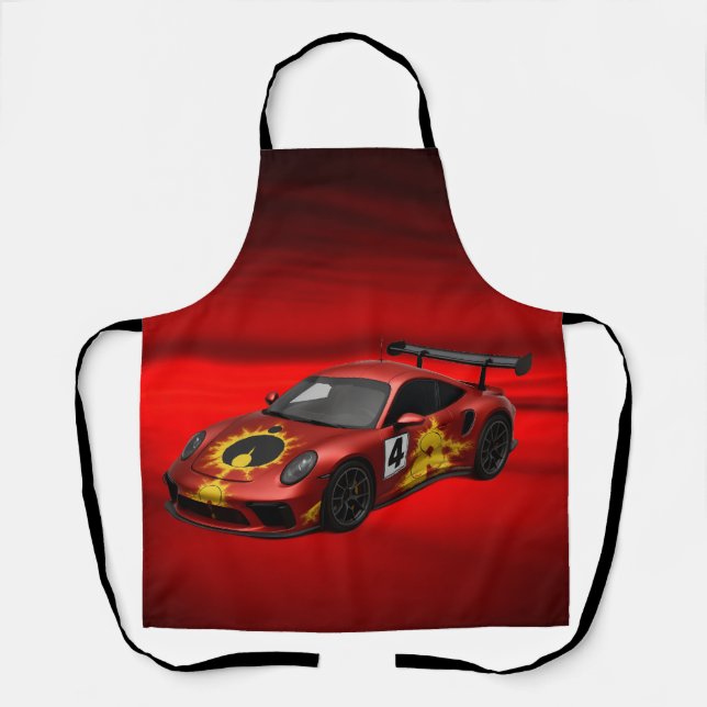 Rotes Mandelbrot-Rennwagen Schürze (Vorderseite)