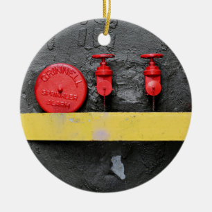 rotes manuelles Feuersignal Keramikornament