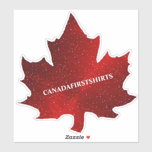 ROTES MAPLE LEAF - GROSSER STICKER ( PERSONALISIER (Blatt)