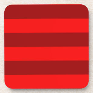 Rotes Marineburgestreifen-Design Getränkeuntersetzer
