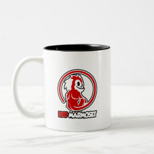 Rotes Marmoset Zweifarbige Tasse