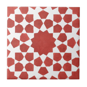 Rotes marokkanisches Mosaik MAMLUK Fliese