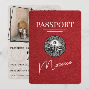 Rotes Marokko Reisepass Save The Date