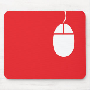 rotes Mäuseikone mousepad