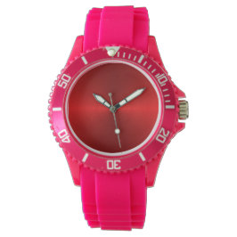 Rotes MeCircular Metallic Gradient Design Pink Wat Armbanduhr