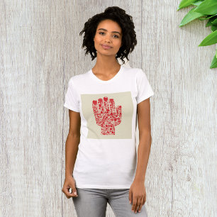 Rotes medizinisches Handsymbol Gesundheitswesen T-Shirt