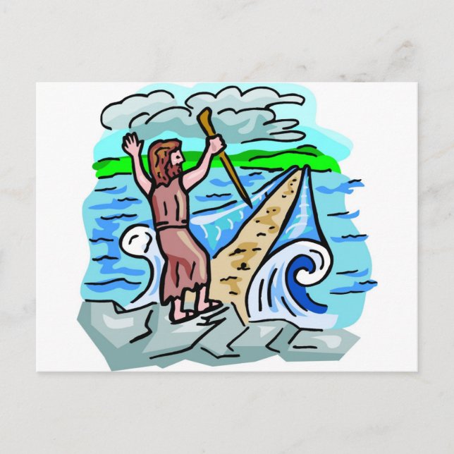 Rotes Meer - Christliche Kunstwerke Postkarte (Vorderseite)