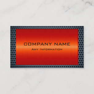 Rotes Metallic-Grau-Stahl-Metall-Loch-Aussehen Visitenkarte