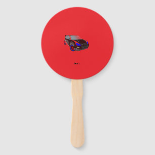 Rotes minimalistisches benutzerdefiniertes Foto Na Fächer