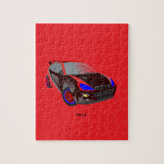 Rotes minimalistisches benutzerdefiniertes Foto Na Puzzle