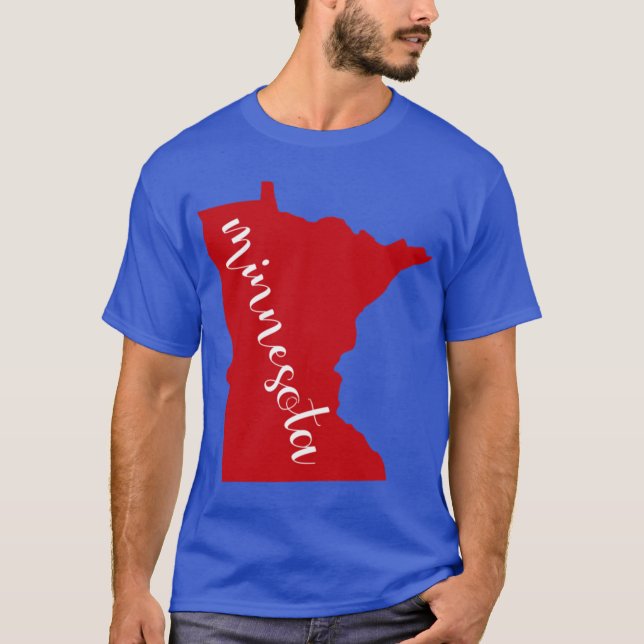 Rotes Minnesota State MN Oversized T-Shirt (Vorderseite)